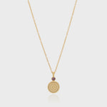 Anna Beck Pink Ruby Circle Pendant Necklace - Gold