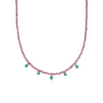 Anna Beck Vista Beaded Necklace - Lilac/Turquoise/Gold
