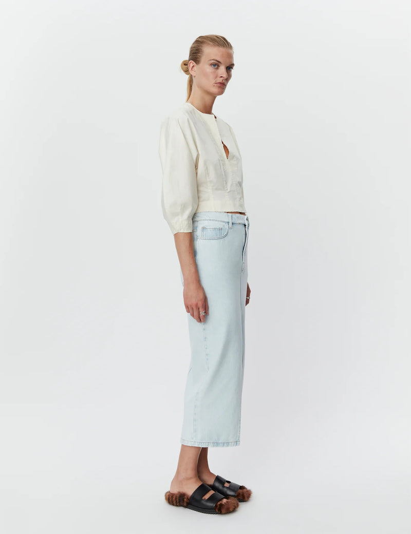 Day Birger Et Mikkelson Niki Soft Denim Skirt - Bleached White