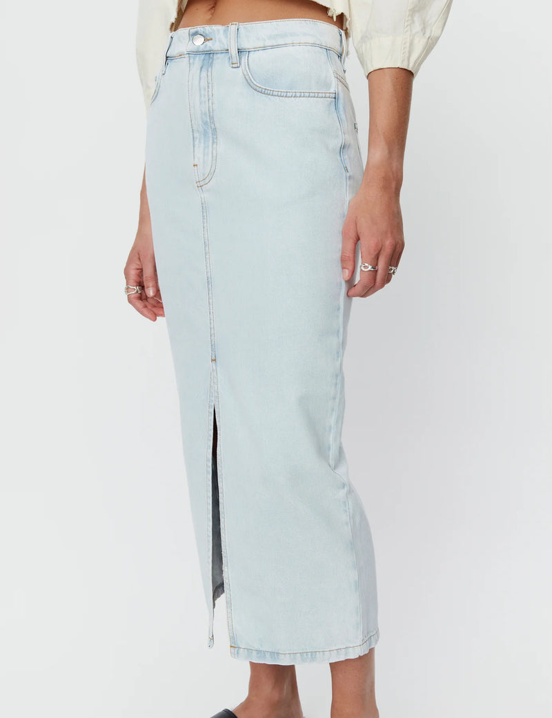 Day Birger Et Mikkelson Niki Soft Denim Skirt - Bleached White