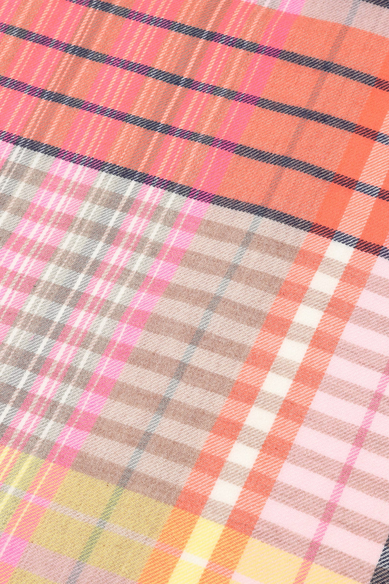 Ombré London Multi Checks Scarf - Pink Multi