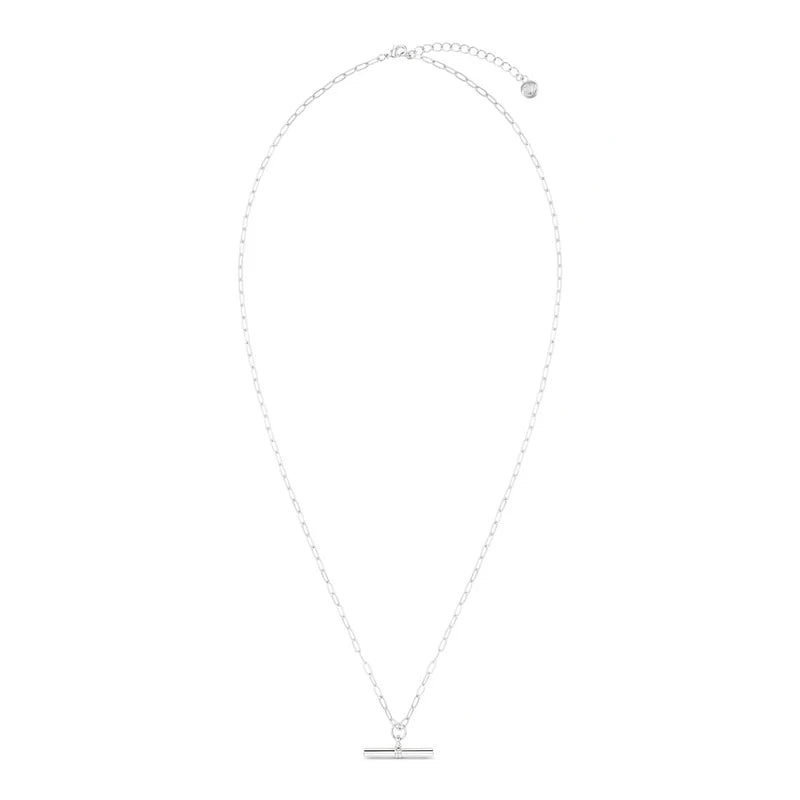 Orelia Chunky T-Bar Necklace Silver