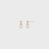Orelia Crystal Baguette & Pearl Stud Earring