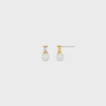 Orelia Crystal Baguette & Pearl Stud Earring