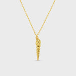 Orelia Spiral Shell Charm Necklace. - Gold
