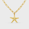 Orelia Statement Polished Starfish Charm Necklace  - Gold
