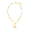 Orelia Statement Polished Starfish Charm Necklace  - Gold