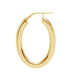 The Hoop Station Shiny Oval Hoops - Gold