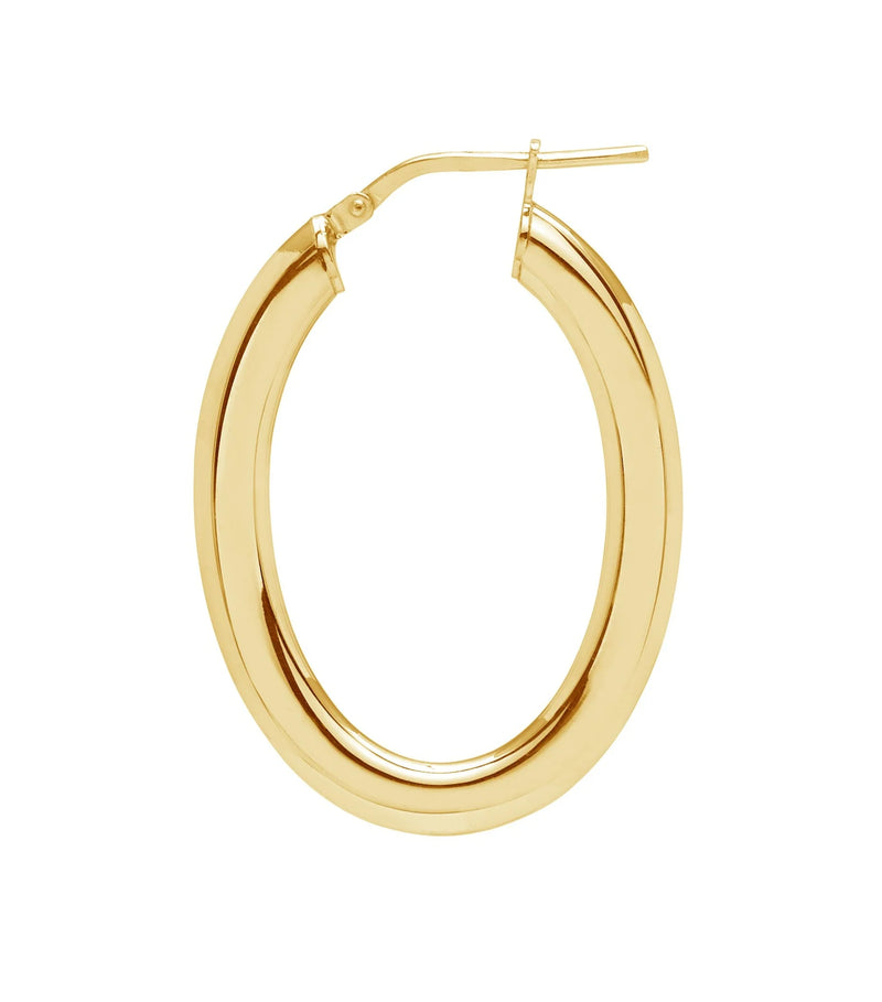 The Hoop Station Shiny Oval Hoops - Gold