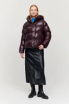 Jakke Patricia Faux Leather Quilted Jacket - Burgundy