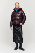 Jakke Patricia Faux Leather Quilted Jacket - Burgundy