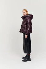 Jakke Patricia Faux Leather Quilted Jacket - Burgundy