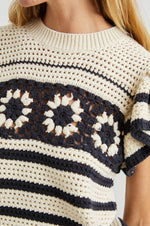 Rails Penelope Crochet Knit - Oat Navy