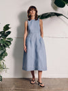 Vivere Pippa Occasion Bow Back Dress - Light Blue