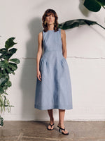 Vivere Pippa Occasion Bow Back Dress - Light Blue
