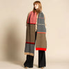 Green Thomas Pixel Blanket Scarf - Camel Poppy