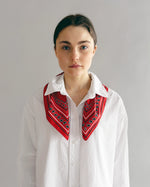 Lescarf Paisley Scarf - Red