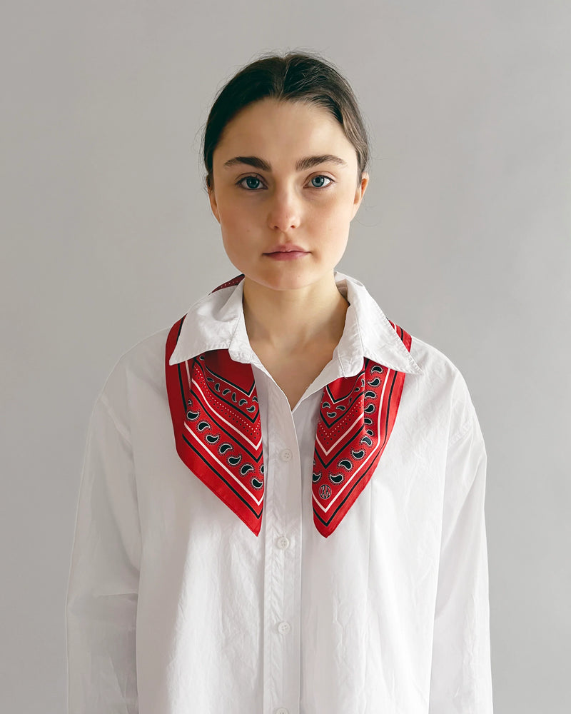 Lescarf Paisley Scarf - Red