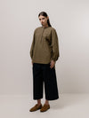 Emin + Paul Cropped Elastic Waist Culottes - Navy