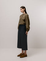 Emin + Paul Cropped Elastic Waist Culottes - Navy