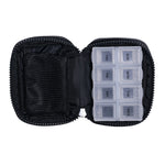 Donna May London Portable Pill Organiser - Sleek Black Leather