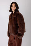 Vivere Indie Short Hair Jacket - Brown