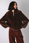 Vivere Indie Short Hair Jacket - Brown
