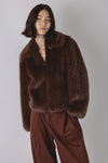 Vivere Indie Short Hair Jacket - Brown