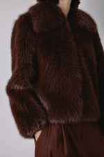 Vivere Indie Short Hair Jacket - Brown