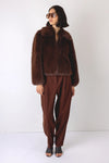 Vivere Indie Short Hair Jacket - Brown