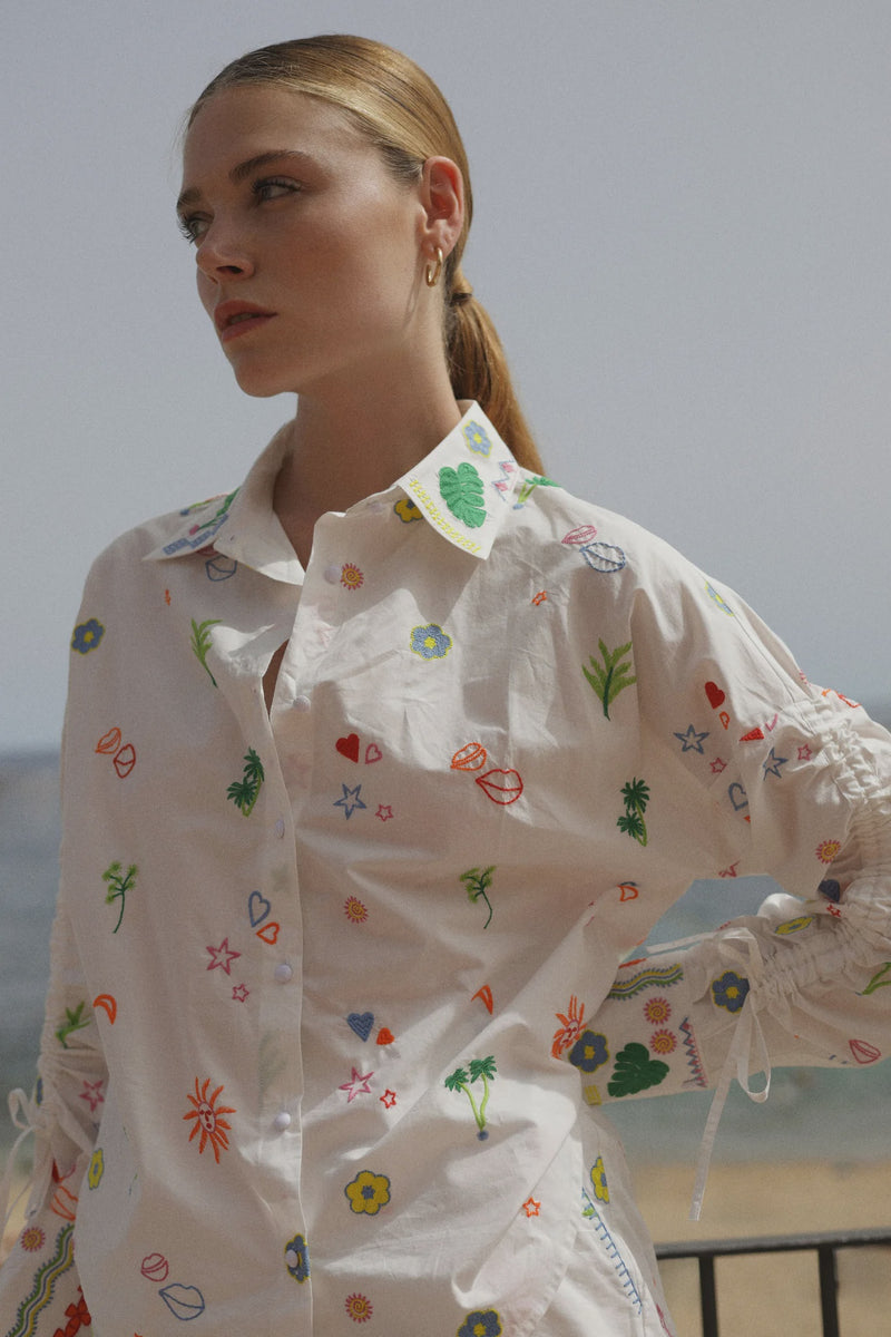 NOIB (No In Between) Thai Shirt - White