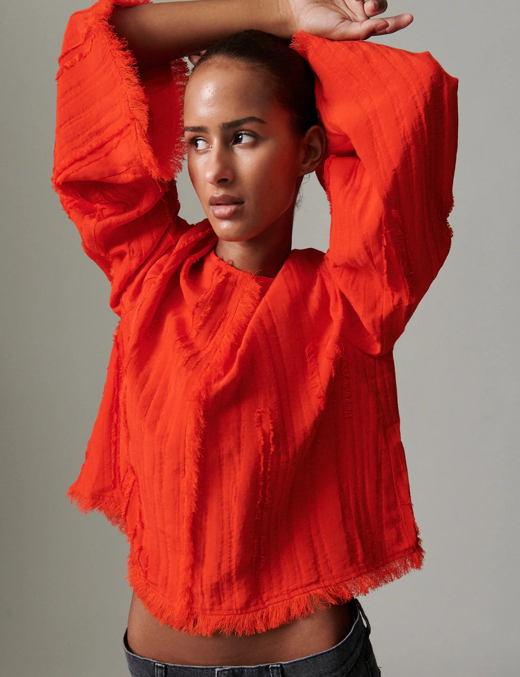 Day Birger Et Mikkelson Ralph Fringe Blouse - Fiery Red