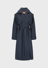 BRGN Regndrape Trench - Navy Pinstripe