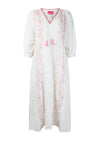 Place Du Soleil Long Dress - White/Pink