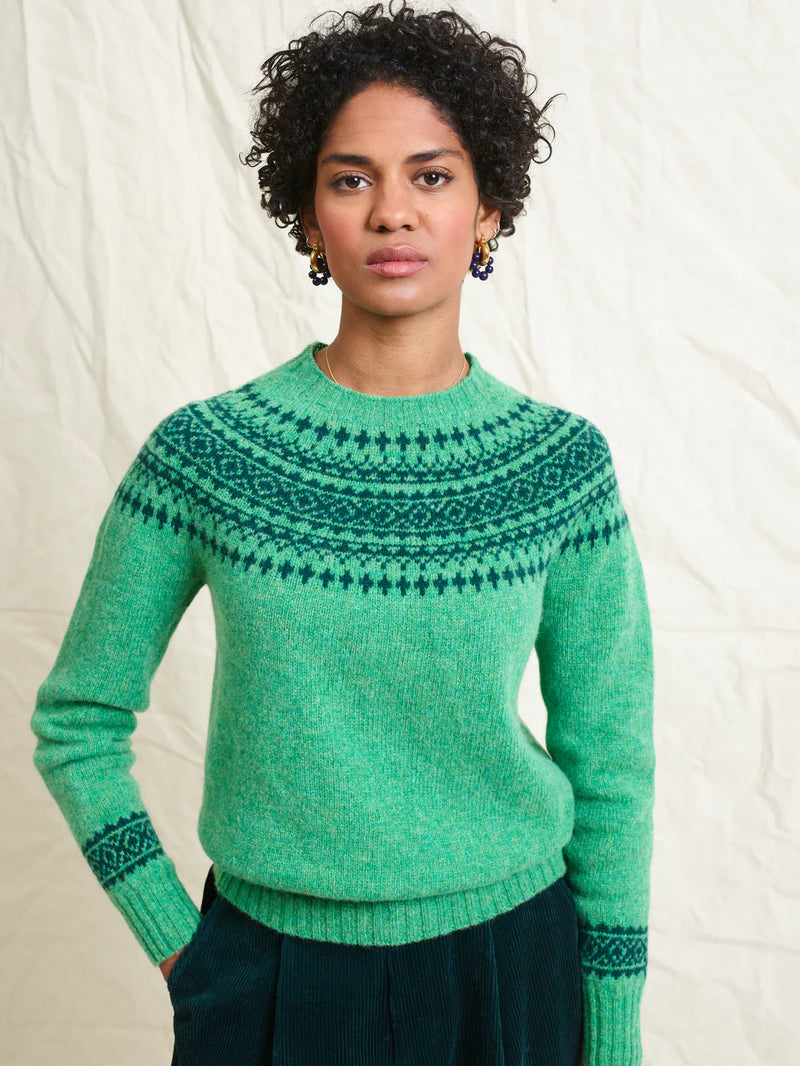 Lowie Snow Scottish Made Lambswool Jumper - Mint