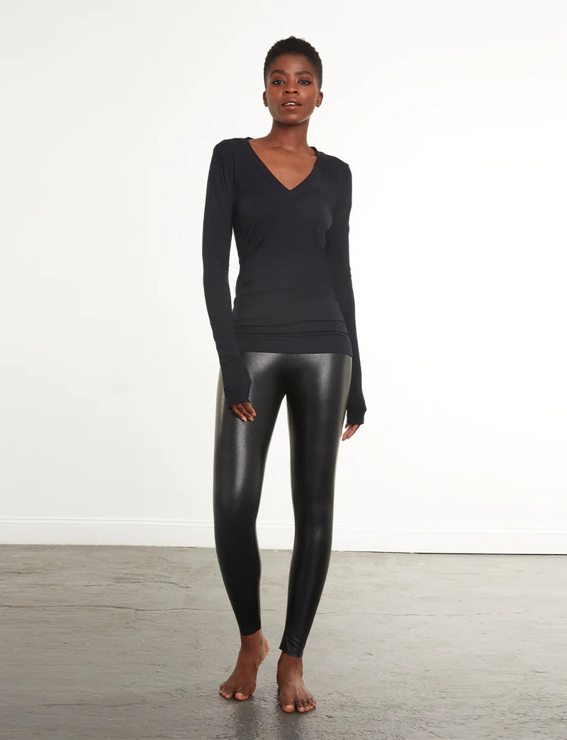 Commando Faux Leather Legging - Black – Lulu&M