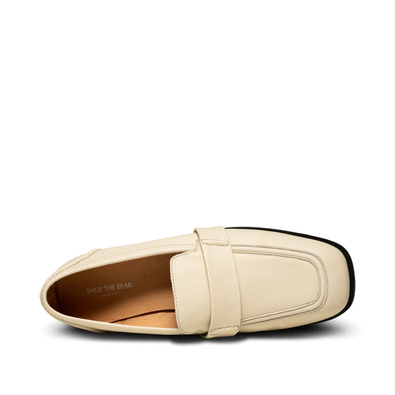 Shoe The Bear Erika Saddle Leather Loafer- Off White