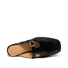 Shoe The Bear Erika Leather Slide - Black High Shine