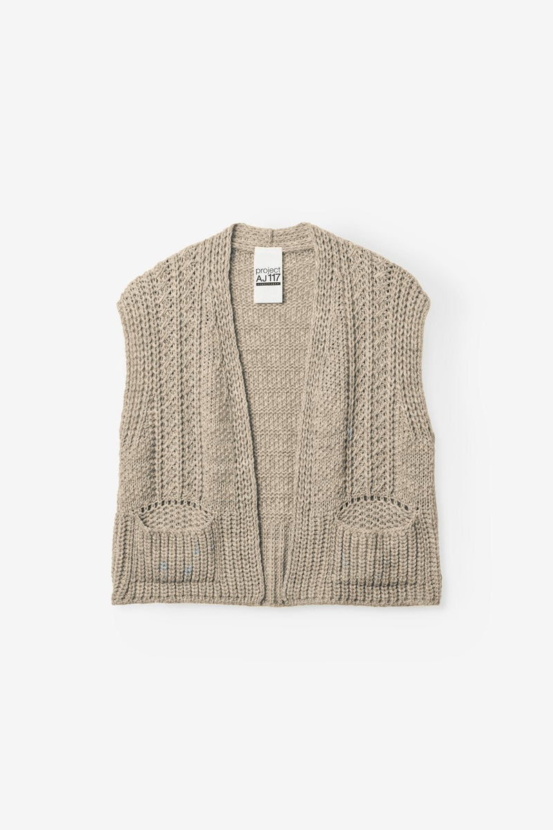 Project AJ Susie Knitted Vest - Sand