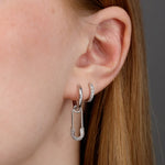 Scream Pretty Hannah Martin Safety Pin Charm Hoop Earrings - Gold