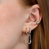 Scream Pretty Hannah Martin Safety Pin Charm Hoop Earrings - Gold
