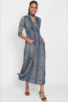 Onjenu Crawford Dress - Snake Blue Grey Print