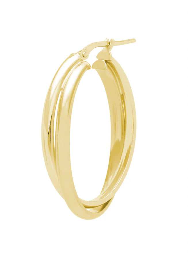 The Hoop Station Duo Oval Hoops - Gold