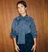 Never Fully Dressed Tartan Pussy Bow Blouse - Blue