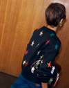 Never Fully Dressed Star Cardigan - Black