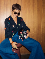 Never Fully Dressed Star Cardigan - Black
