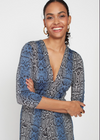 Onjenu Amy Dress - Snake Blue Grey Print