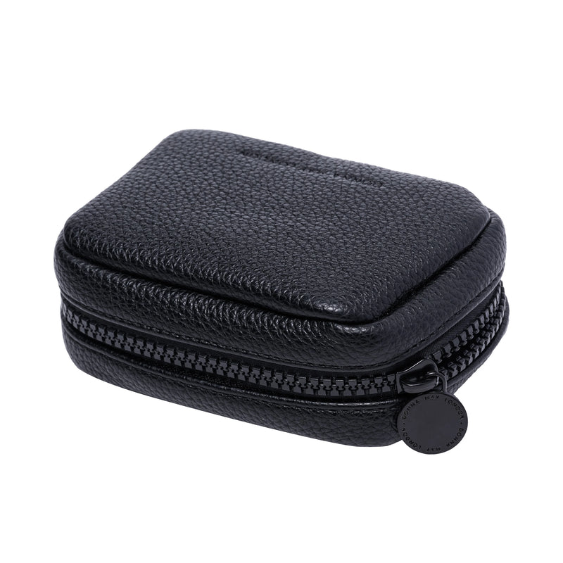 Donna May London Portable Pill Organiser - Sleek Black Leather