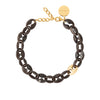 Vanessa Baroni Turtle Necklace Short -  Dark Brown Marble