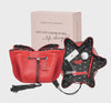 Donna May London Mini Faux Leather Makeup Bag - Brilliant Red